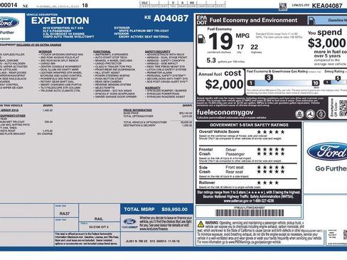 Used 2019 Ford Expedition XLT w/ Equipment Group 201A image 2