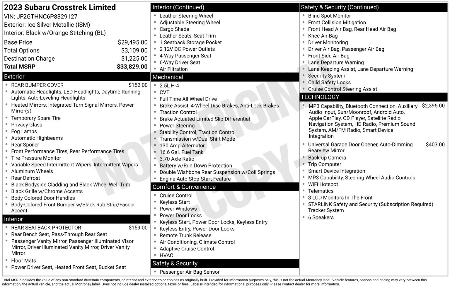 Certified 2023 Subaru Crosstrek 2.5i Limited AWD/4WD image 34