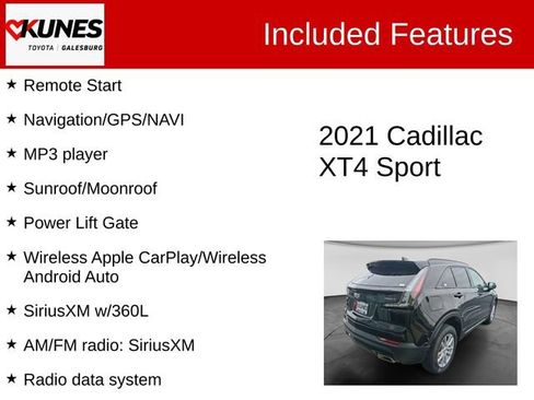 Used 2021 Cadillac XT4 Sport w/ Sun And Sound Package AWD/4WD image 3