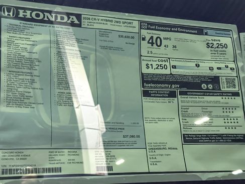 New 2026 Honda CR-V Sport image 33