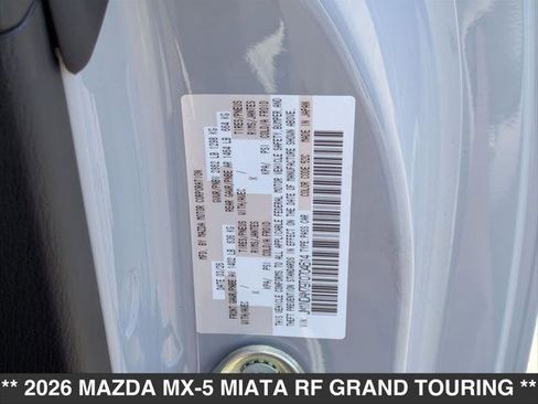 New 2026 MAZDA MX-5 Miata RF Grand Touring w/ Appearance Package RWD image 14