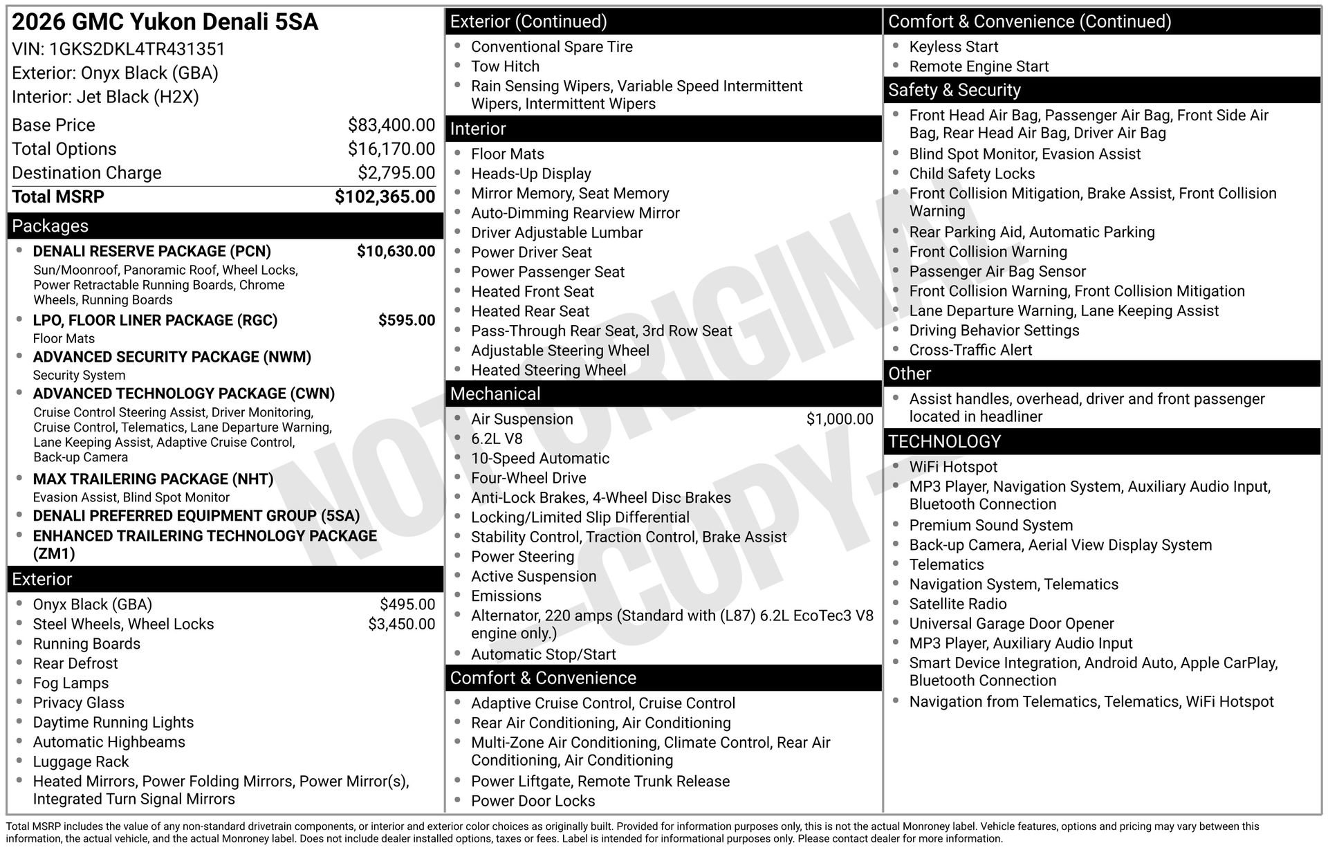 New 2026 GMC Yukon Denali w/ Denali Reserve Package AWD/4WD image 5