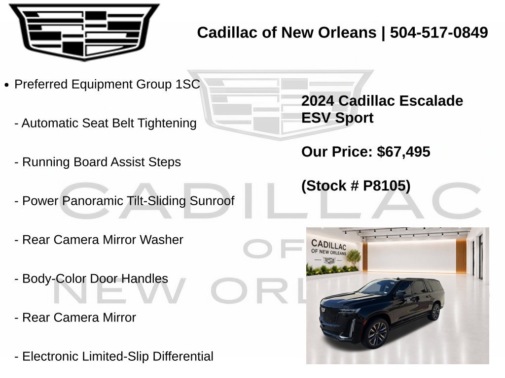 Used 2024 Cadillac Escalade ESV Sport w/ Touring Package AWD/4WD image 7
