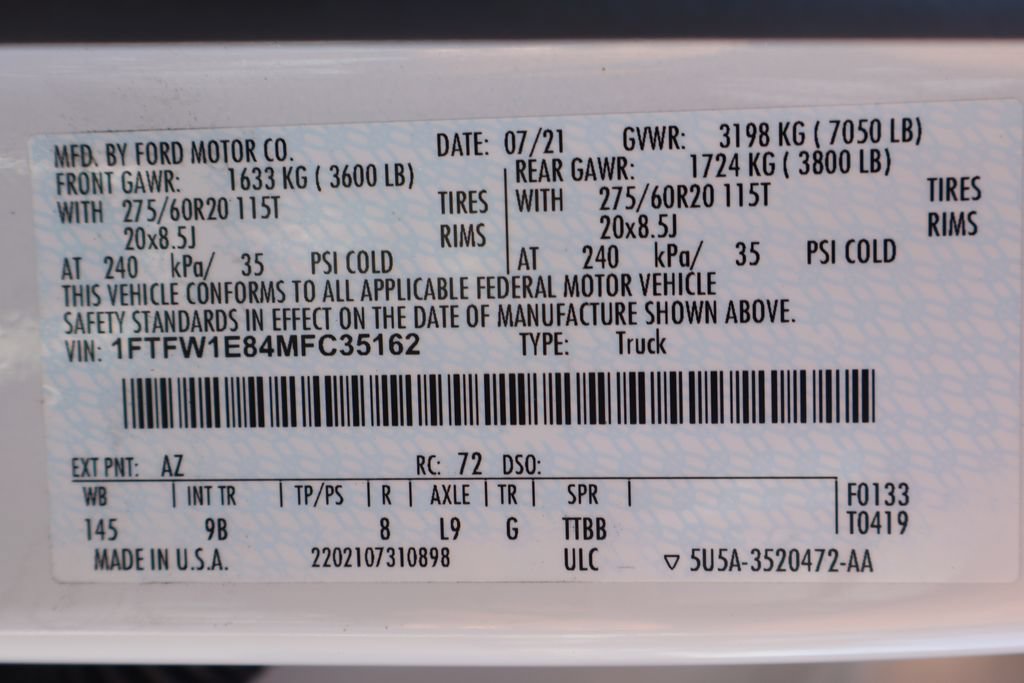 Used 2021 Ford F150 Platinum w/ Equipment Group 701A High AWD/4WD image 64