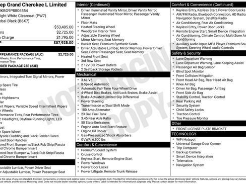 Used 2023 Jeep Grand Cherokee L Limited w/ Black Appearance Package image 44