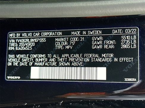 Used 2022 Volvo XC60 B6 Inscription w/ Advanced Package image 36