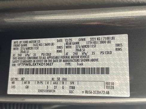 New 2026 Ford F150 Lariat w/ Equipment Group 501A Mid AWD/4WD image 12