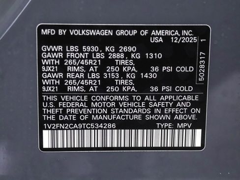 New 2026 Volkswagen Atlas SEL Premium R-Line AWD/4WD image 49