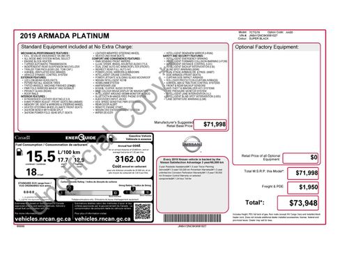 Used 2019 Nissan Armada Platinum image 4