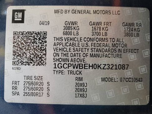 Used 2019 Chevrolet Silverado 1500 Custom RWD image 33