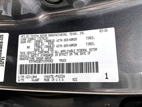 New 2026 Toyota Tundra 1794 Edition AWD/4WD image 18