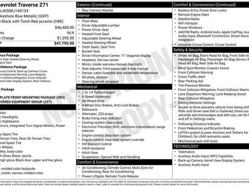 Used 2024 Chevrolet Traverse Z71 image 10