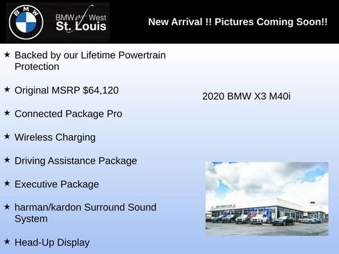 Used 2020 BMW X3 M40i w/ Executive Package AWD/4WD image 3