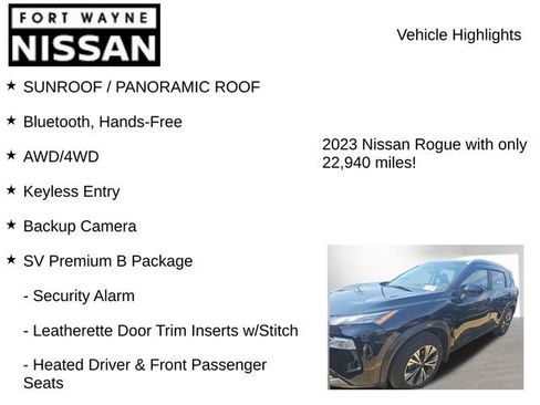 Used 2023 Nissan Rogue SV w/ SV Premium B Package AWD/4WD image 8