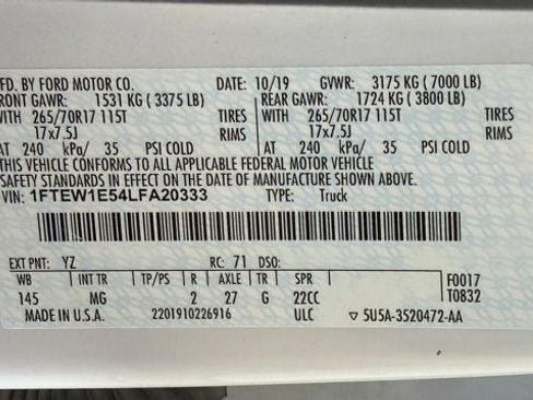 Used 2020 Ford F150 XLT w/ Equipment Group 301A Mid AWD/4WD image 13