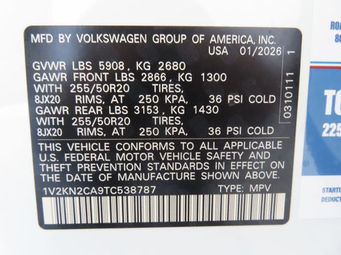 New 2026 Volkswagen Atlas SE image 29