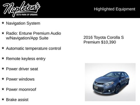 Used 2016 Toyota Corolla S Premium image 3