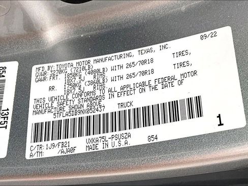 Used 2022 Toyota Tundra SR5 w/ TRD Off-Road Package image 20