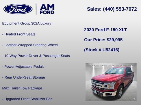 Used 2020 Ford F150 XLT w/ Equipment Group 302A Luxury AWD/4WD image 12