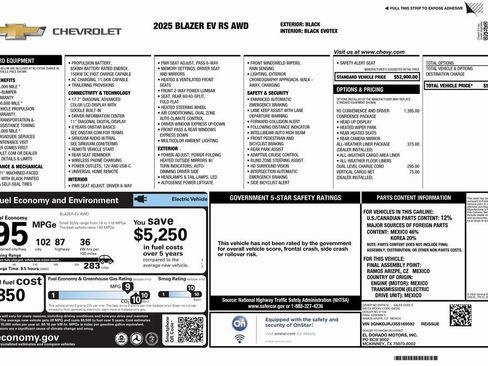 Used 2025 Chevrolet Blazer EV RS image 4