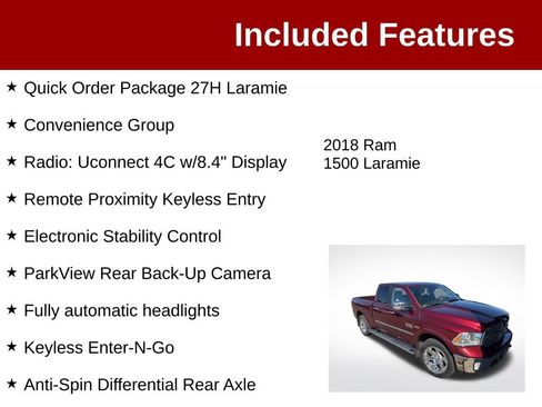 Used 2018 RAM 1500 Laramie w/ Convenience Group AWD/4WD image 3