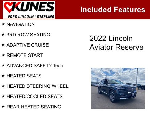 Used 2022 Lincoln Aviator Reserve w/ Elements Package Plus image 2