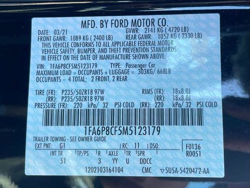 Certified 2021 Ford Mustang GT Premium w/ Equipment Group 401A RWD image 19