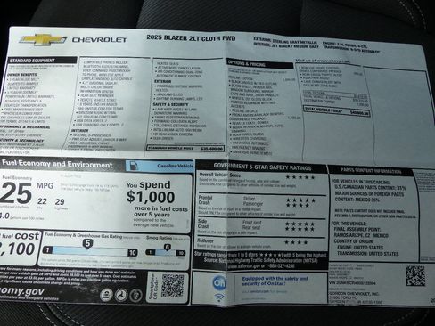 Used 2025 Chevrolet Blazer LT w/ Redline Edition image 40