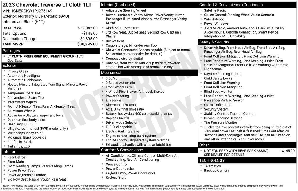 Used 2023 Chevrolet Traverse LT FWD image 6