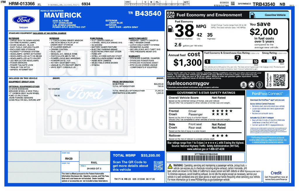 New 2026 Ford Maverick XLT FWD image 4
