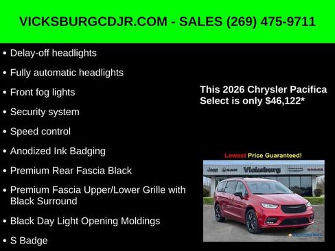 New 2026 Chrysler Pacifica Select w/ S Appearance Package image 33
