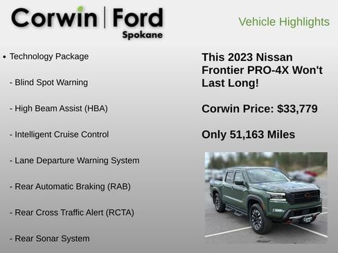 Used 2023 Nissan Frontier PRO-4X w/ Pro Convenience Package AWD/4WD image 18