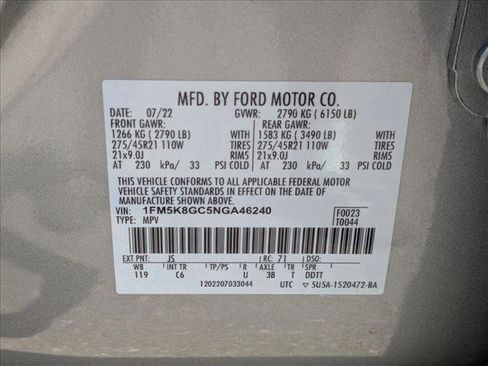 Certified 2022 Ford Explorer ST w/ Equipment Group 401A AWD/4WD image 27