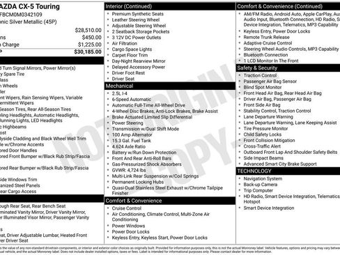 Used 2021 MAZDA CX-5 Touring image 23