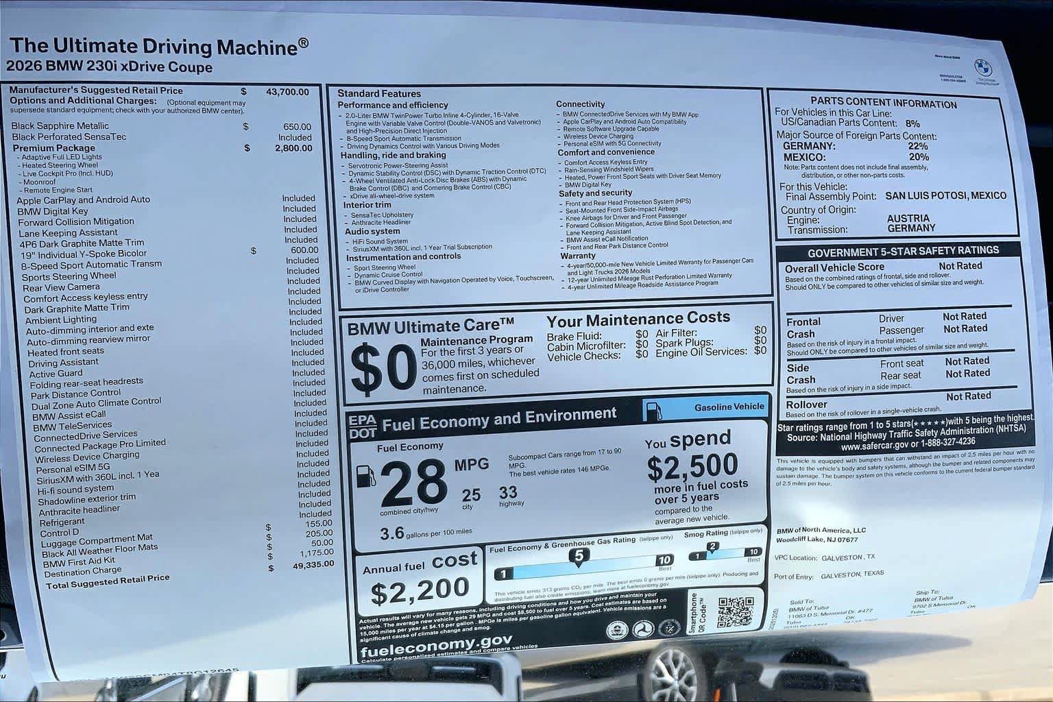 New 2026 BMW 230i xDrive Coupe w/ Premium Package AWD/4WD image 20
