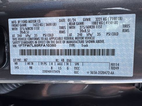 Used 2024 Ford F150 Platinum w/ Equipment Group 702A High AWD/4WD image 32