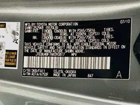 Used 2010 Toyota FJ Cruiser 4WD image 30