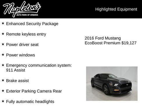 Used 2016 Ford Mustang Premium w/ Enhanced Security Package image 15