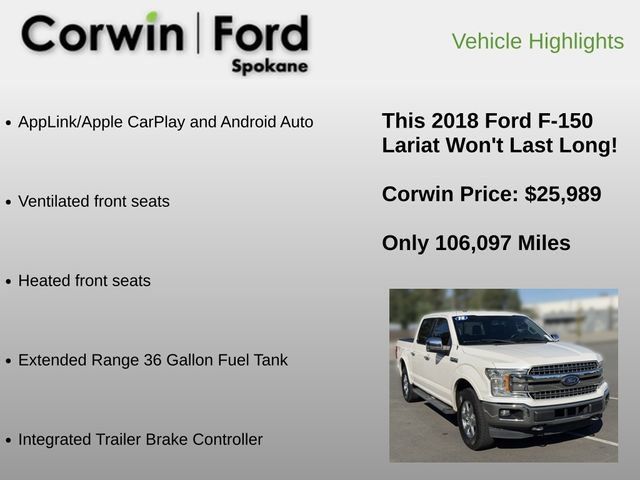Used 2018 Ford F150 Lariat AWD/4WD image 18