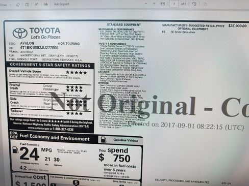 Used 2018 Toyota Avalon Touring FWD image 23