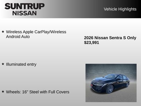 Used 2026 Nissan Sentra S w/ Floor Mat Package FWD image 37