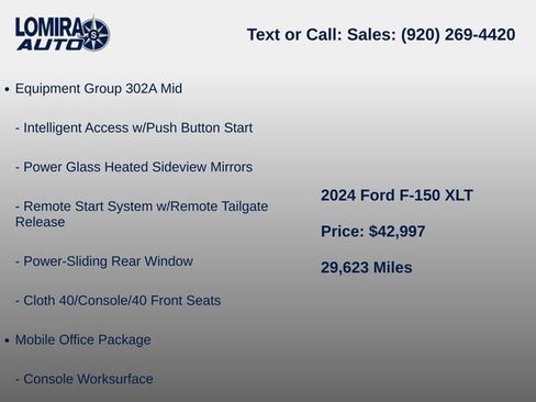 Used 2024 Ford F150 XLT w/ Equipment Group 302A MID AWD/4WD image 9