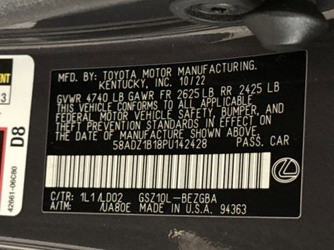 Certified 2023 Lexus ES 350 w/ Premium Package image 23