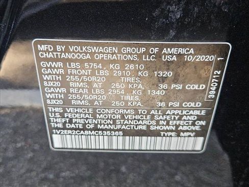 Used 2021 Volkswagen Atlas SEL FWD image 24