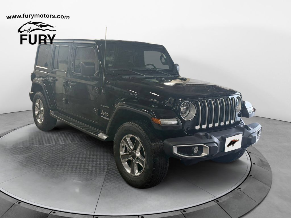 Used 2022 Jeep Wrangler Unlimited Sahara w/ LED Lighting Group AWD/4WD image 1