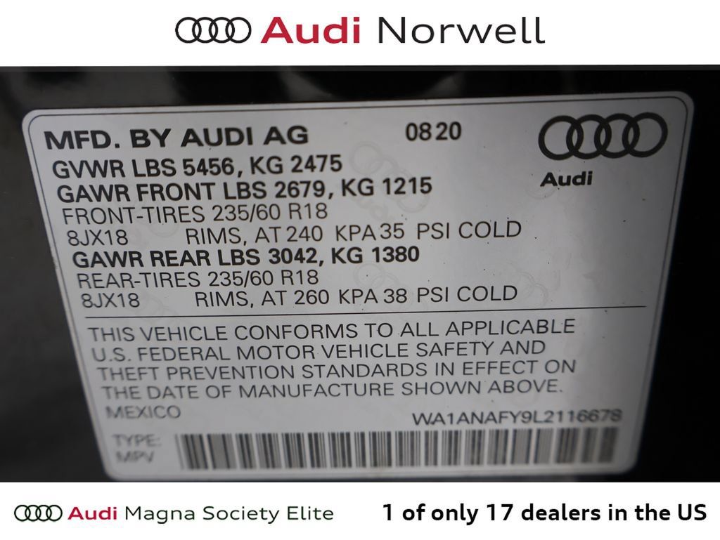 Used 2020 Audi Q5 2.0T Premium w/ Convenience Package AWD/4WD image 3