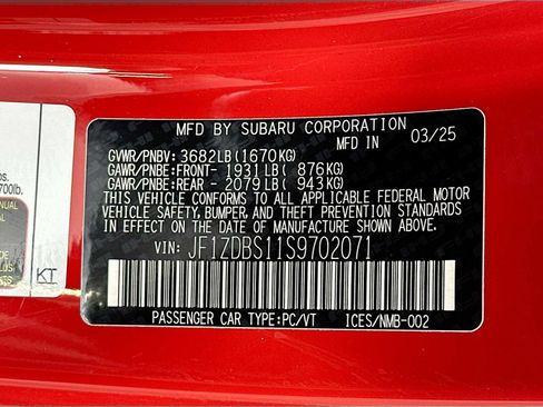 New 2025 Subaru BRZ tS w/ Popular Package 1 image 28