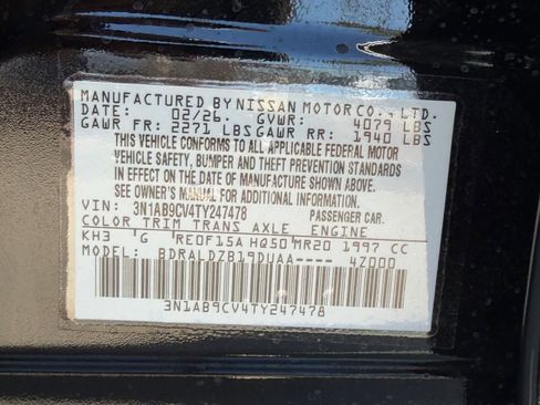 New 2026 Nissan Sentra SV w/ Floor Mat Package FWD image 32