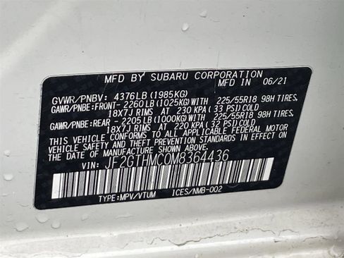 Certified 2021 Subaru Crosstrek 2.5i Limited w/ Moonroof Package 1 image 33