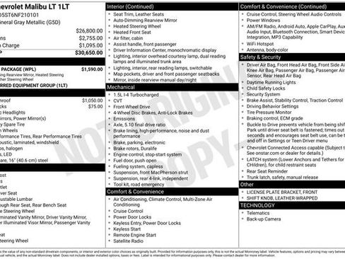 Certified 2022 Chevrolet Malibu LT w/ Leather Package FWD image 35